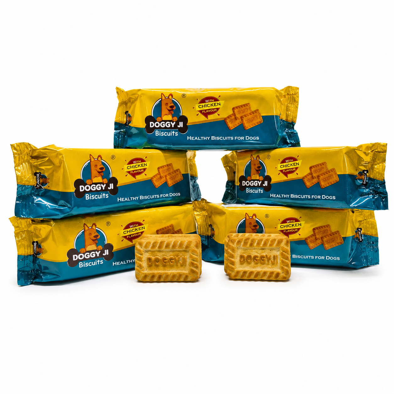 Doggy Ji Biscuits (with Chicken Extracts) – 48 Packets